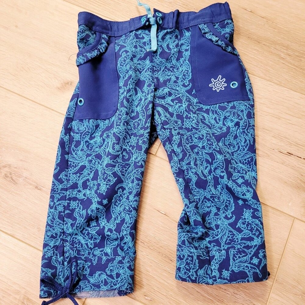 Girl Toddler Blue Fish Print Size 4T UV Skinz Pants